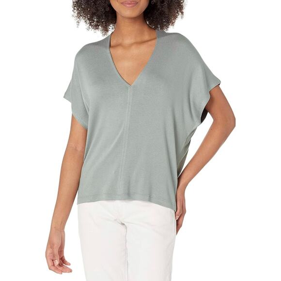Vince Flutter Dolman Sleeve V-Neck Shirt - Picture 1 of 8